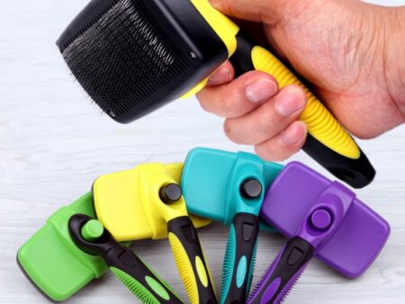 Self Cleaning Slicker Button Brush Large