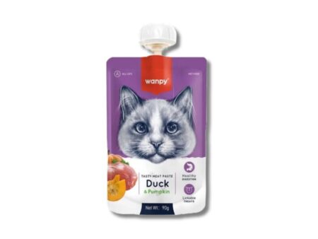 Wanpy Tasty Meat Paste Cat Treat Duck With Pumpkin