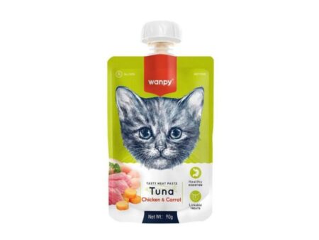 Wanpy Tasty Meat Paste Cat Treat Tuna With Chicken & Carrot