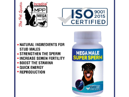 Mega Male Super Sperm, for Stud Male Dog & Cat