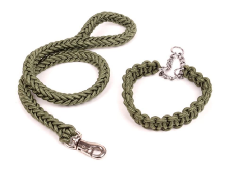 Round Rope Leash with Collar