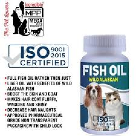 Alpha  Fish Oil 120 Capsule for Cats and Dogs