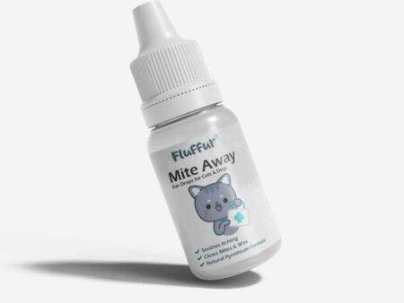 Fluffur Mite Away | Ear Mite Drops for Cats & Dogs